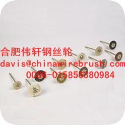 Mini Wire Brush, Wheel Brush with shaft