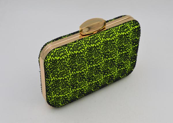 Elegant Small Green Evening Clutch Bags Rectangle Shaped Wallet Evening Bag