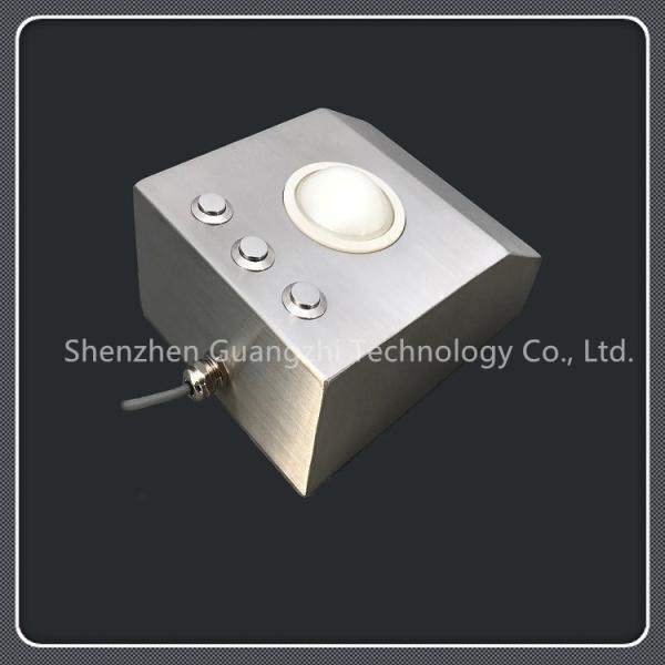 3 Keys Type Metal Marine Trackball , Stainless Steel Industrial Pointing Device