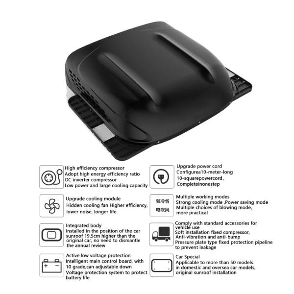 Roof Top 2800W/9520BTU 450mc/H Truck Parking Air Conditioner 24Volt