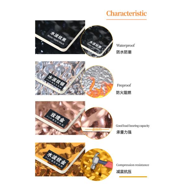 Древесина пульсации воды ЛЮБИМЦА 3D лощит панель стены угля бамбука высокой плотности 8mm деревянную