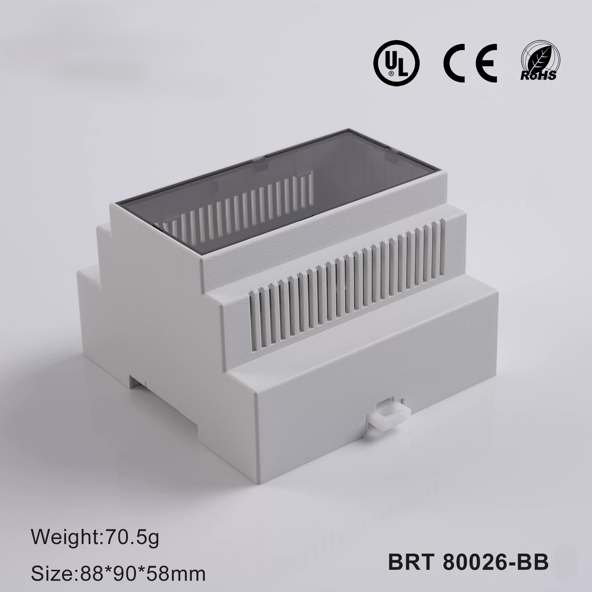 5 Module DIN Rail Enclosure for PCB & Electronics DIN Rail Box In UL 94 V0 Material