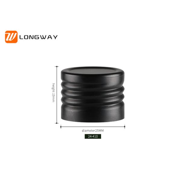 R24 Black Aluminum Bottle Caps For Acceptable Size Plastic Or Glass Bottle