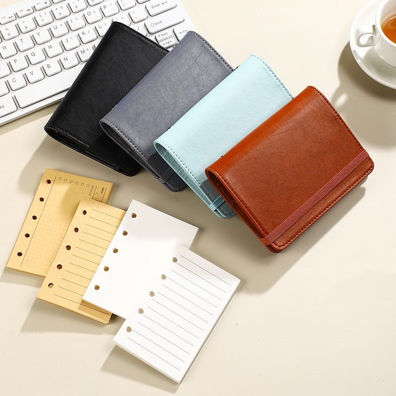M5 Mini Custom Leather Notebook Loose Leaf Bound Diary Journal