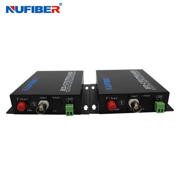 1RS485 1BNC Fiber Audio Converter , Optical Video Transmitter And Receiver