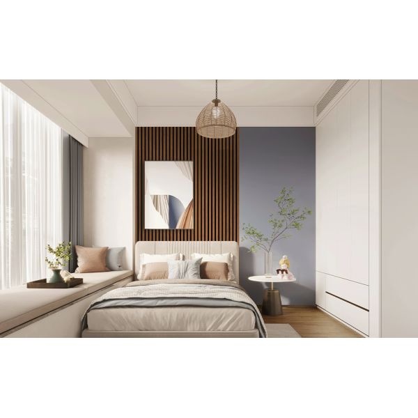 OEM Eco-Friendly Soundproof Wooden Acoustic Slat Wall Panel with 21mm Thickness for Music Room Studio