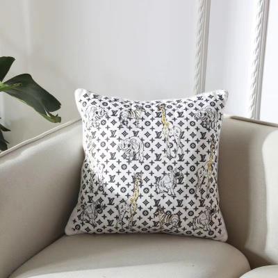 Divan tissé par couverture tuftée de toile blanche Sofa Pillow de coussin de gland