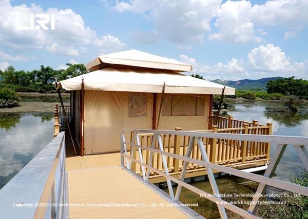 Outdoor Waterproof Luxury Pattaya Glamping Hotel Tents Double Roof Design