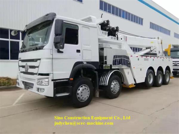Caminhão 8x4 do objetivo especial de HOWO 40 toneladas 50 toneladas de caminhão de Wrecker resistente da estrada