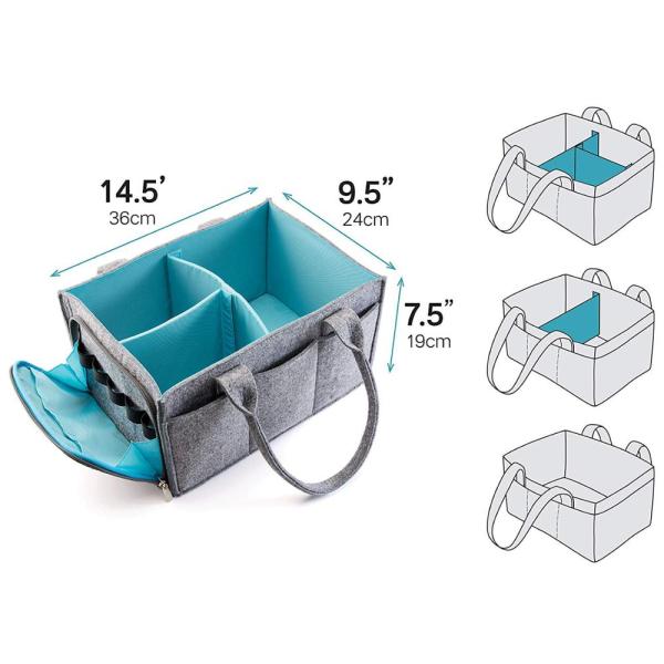 Picnic Equipment Felt Polyester Diaper Caddy Tote Bag