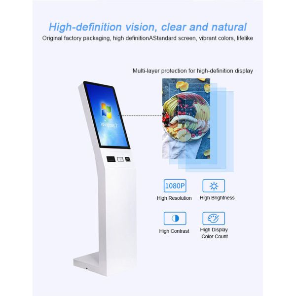 17 Inch Privacy-Focused Self Service Food Kiosk with Opaque Screen for Sensitive Transactions