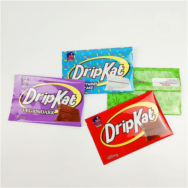 Изготовленная на заказ напечатанная сумка закуски Mylar Edibles упаковывая для шоколадного батончика 400mg