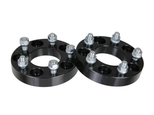 1 5x4.5 to 5x4.5 Black Wheel Spacers - fits Dodge Chrysler Toyota 12x1.5 Studs, 25mm wheel spacer