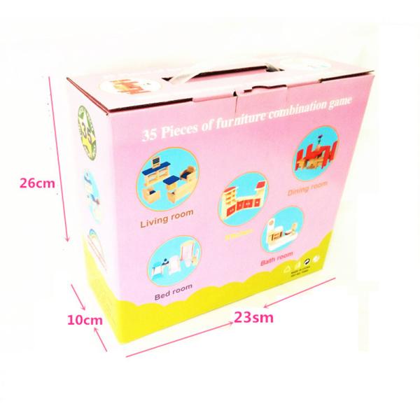 Аксессуары кукольного домика Diy классической 26CM деревянной мебели дома кукол миниатюрные