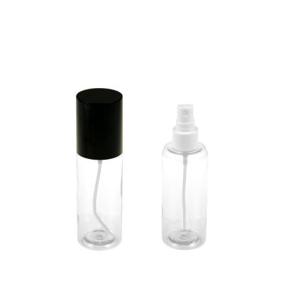 106mm Cylinder Flat Pet Bottle Big Cover 100ml Transparent Plastic Bottle