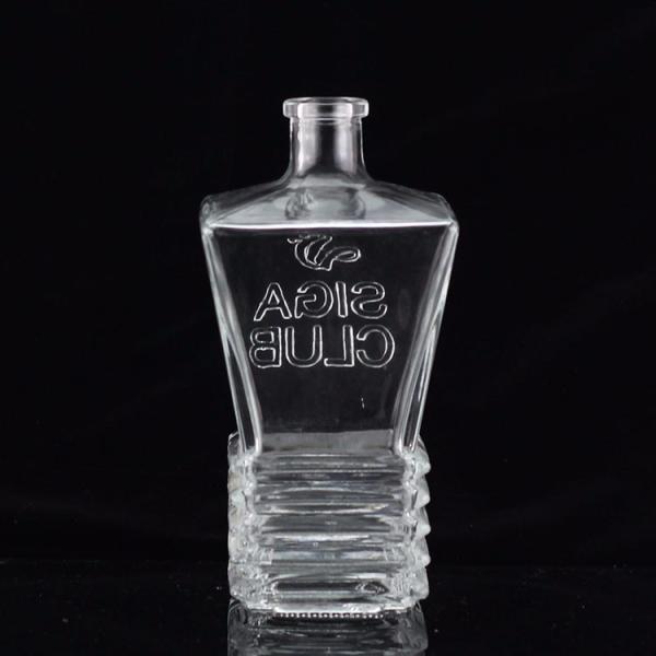 Промышленная 700 мл стеклянная бутылка для питьевой промышленности в форме пальца