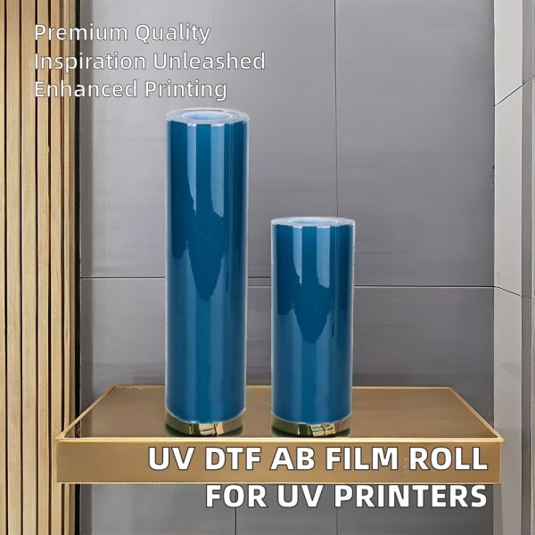 UV DTF a B Transfer Film Roll High-Temperature AB PET Sticker Film for Textiles Digital Printing with Heat Transfer Function