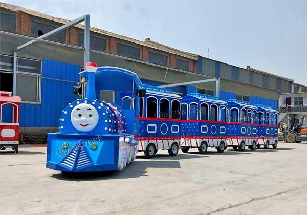 Thomas Outdoor Electric Trackless Train Tour Carousel Machine In Blue Color