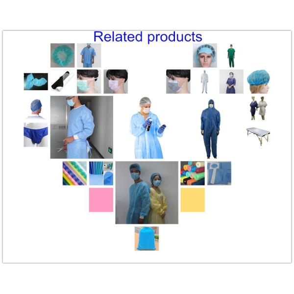 SMS Non Woven Surgical Gown Blue Breathable Sterile Disposable Gowns