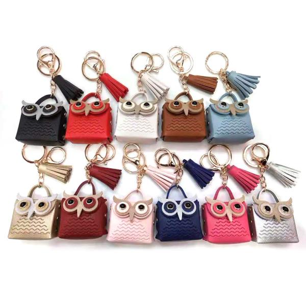 Smooth Surface Mini Purse Keychain