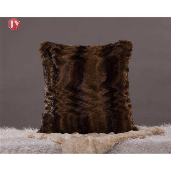 Luxury Faux Fur Throw Pillow Cover Deluxe Decorative Plush Pillow Case Cushion Coverfor Sofa Bedroom Car 18 x 18 Inch