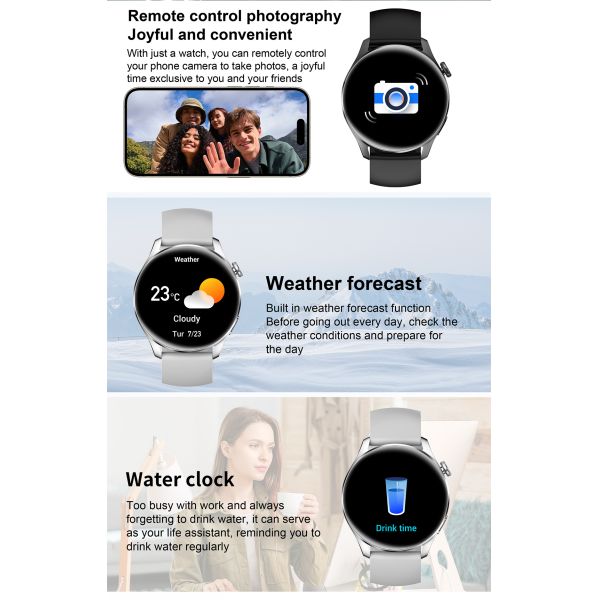 Massive Dial Downloads HW90 Smartwatch 1.53 TFT Screen High-Definition Large Screen