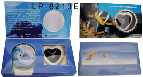 Russian Versions Color Box  Love Pearl Necklace Gift Box With Fashion Cage Pendant for Valentine's Day Gift
