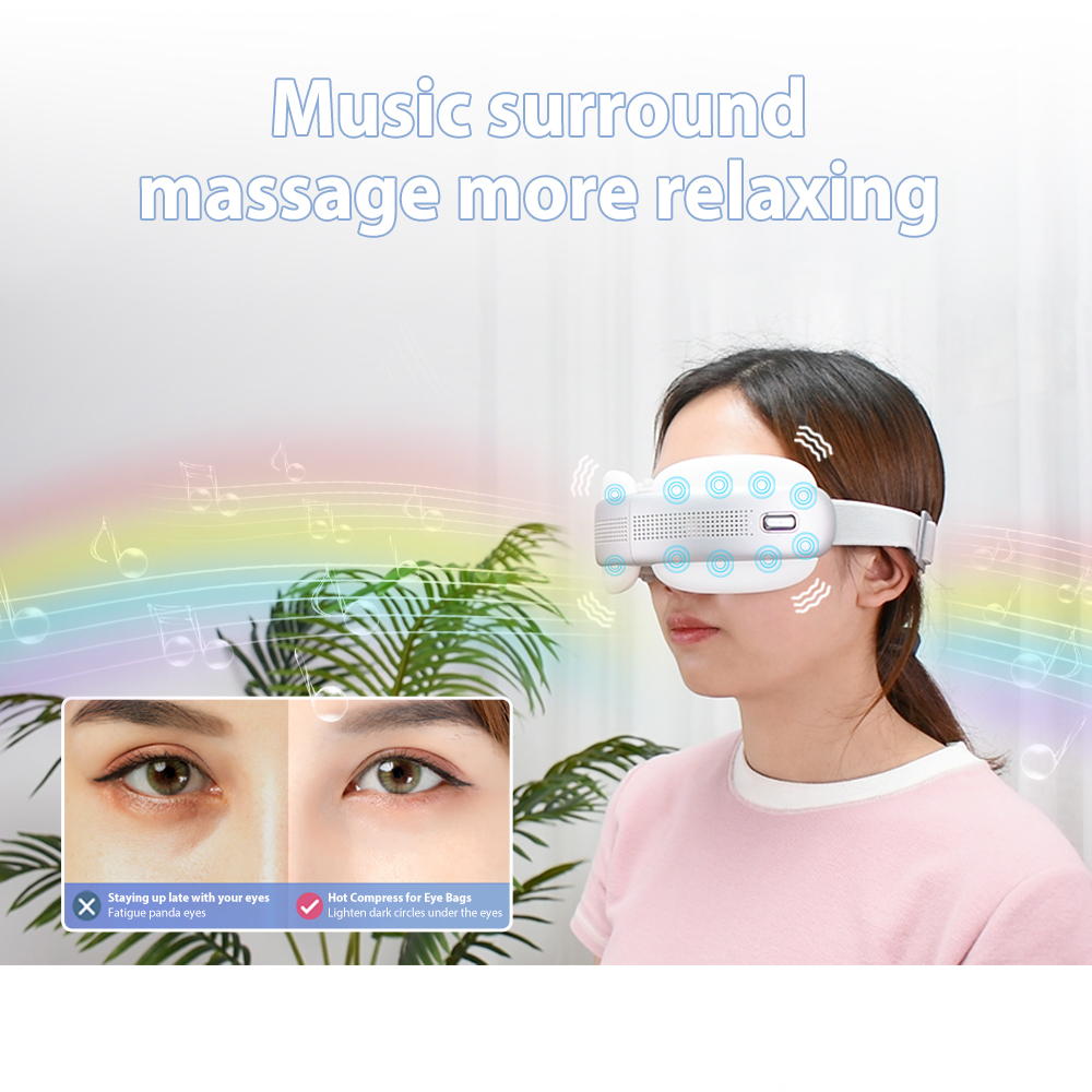 3D Usb Heated Weighted Eye Mask With Vibration Relax and Reduce Eye Strain Massage Eye Mask
