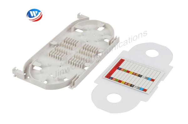 24 Core Fiber Optic Splice Tray ABS Plastic Rack Mount 30mm Fiber Bending Radius
