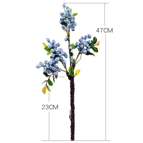 Christmas Berry Stem Artificial Plants Red and Blue Berries for All Festivals Occasion