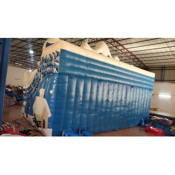 Kids Inflatable Water Slide 0.55mm Pvc Tarpaulin 1000D Fireproof Innerial Baffle