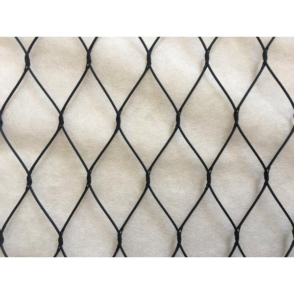 Black Oxide Flexible SS Aviary Rope Mesh Netting Diamond Woven Type