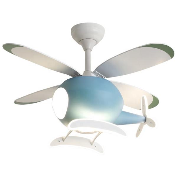 Manufactory Custom Helicopter Ceiling Fan Light , Airplane Ceiling Fan Remote Control For Kids Room