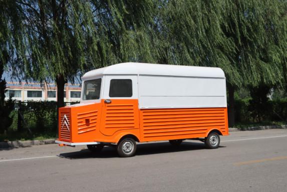 Event Attendees' Ideal Vintage Food Truck Large Size and 4 Wheels for Easy Mobility