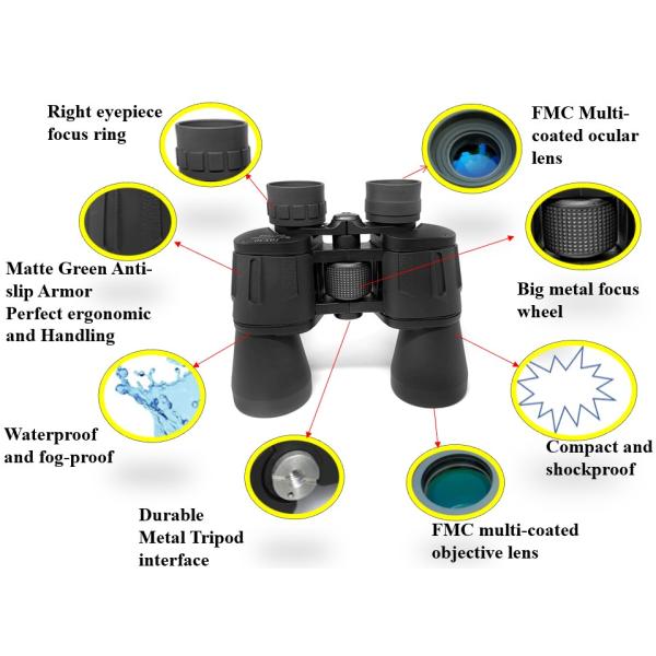 12x50 20x50 10x50 Hunting Binoculars For Adult Outdoor Activities