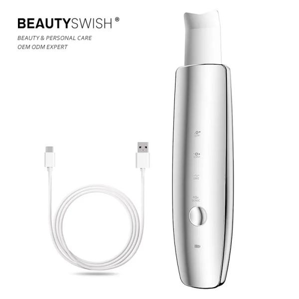 Portable Ultrasonic Skin Scrubber Pore Cleanser Blackhead Remover Facial Exfoliator