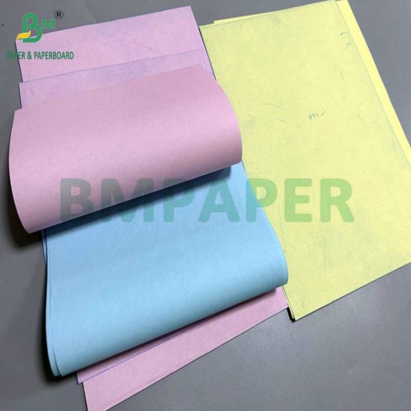50gsm 60gsm 8.5 x 14 Pink Blue Color Carbonless Paper For Delivery receipt
