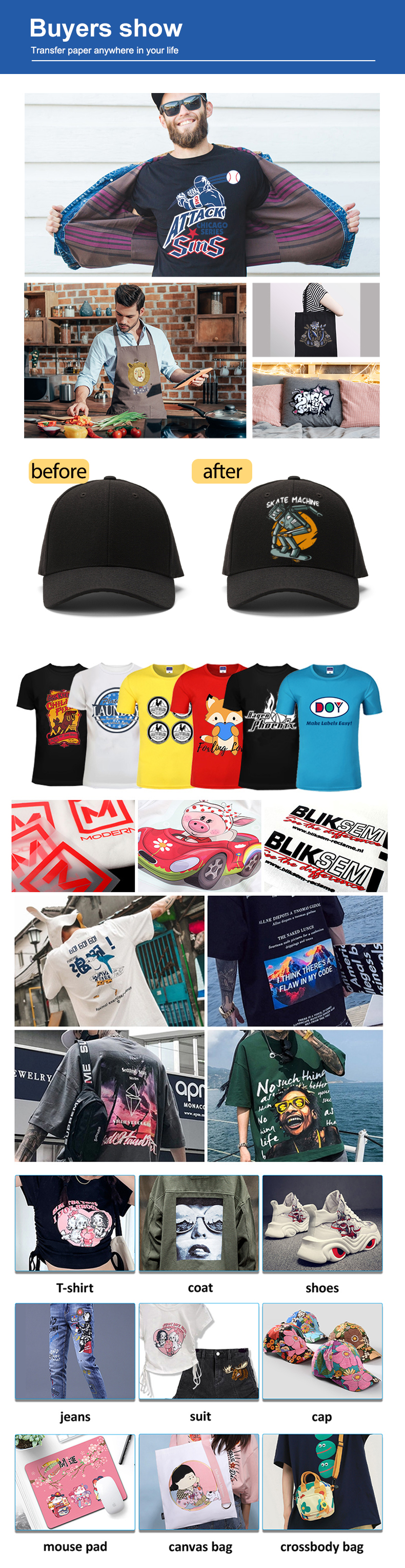 Fcolor New A3+ A3 Heat Transfer Paper DTF Paper for Printing T-shirt DTF Printer