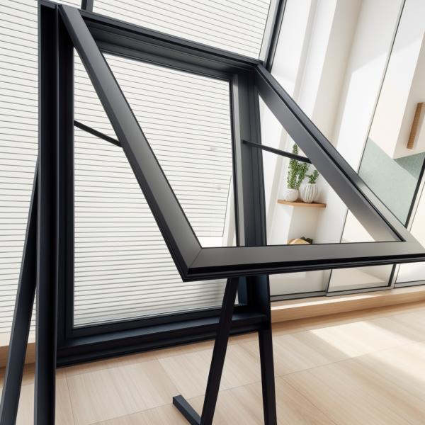 Laminated Glass Top Hung Aluminium Windows Soundproof Heat Insulation