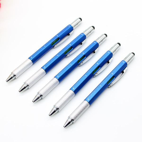 0.5 mm Gel Pen with Ruler Level Stylus and Screwdriver Small Size Big Functionality