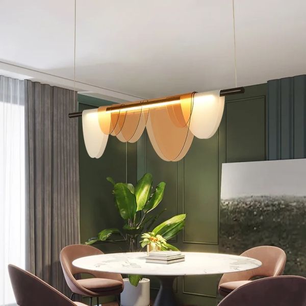 Nordic Blue Amber Acrylic Pendant Lights Living Room Makaron Hanging Lamp（WH-AP-680）