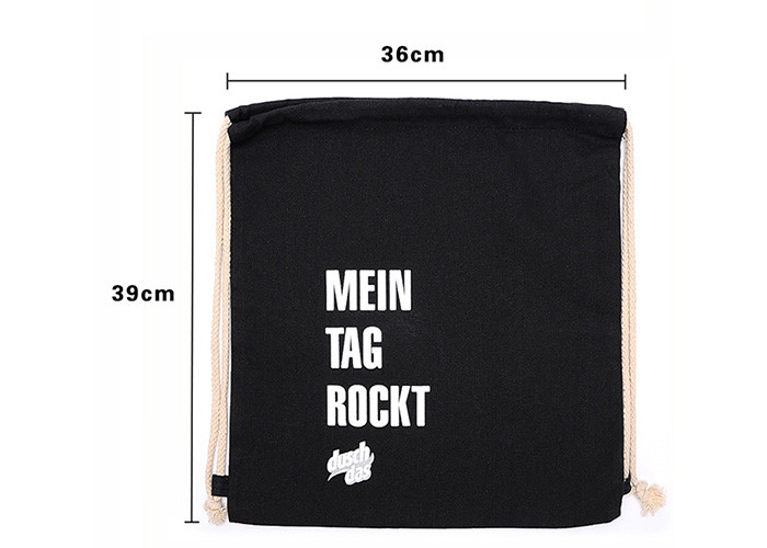 ODM OEM печатания вышивки рюкзака сумки Drawstring холста 39*30cm