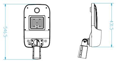 1700lm Solar LED Garden Lights 10W 60 LED Unique Design For Villa Park Resort