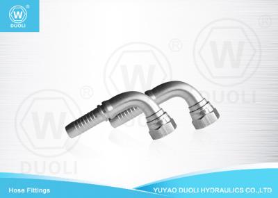 Encaixes de mangueira hidráulicos fêmeas do aço carbono 90° BSP com a porca do giro do cone 60°