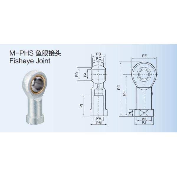 M - Аксессуары цилиндра воздуха концов прута шарового шарнира нержавеющей стали ПХС Фишее пневматические
