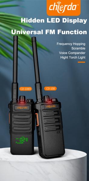 Chierda CD108 Digital Walkie Talkie 10W UHF/VHF Radio de dos vías