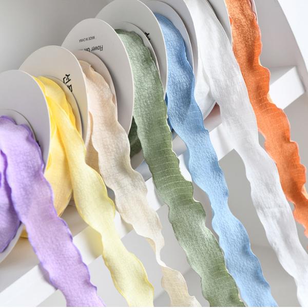 4cm Width Cake Packaging Gift Ribbon For Flowers Floral Decoration