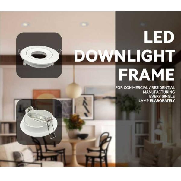 Architectural Die-Cast Aluminum Recessed Spotlight Frame With 20° Tilt And Bi-Directional Rotation