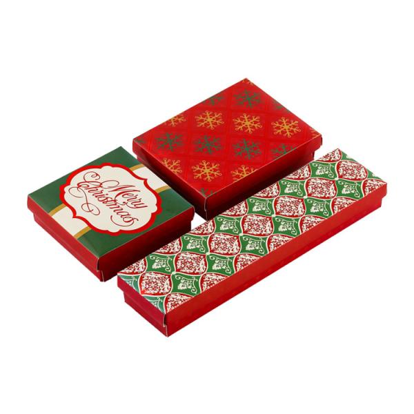 Caja de regalos de dulces de Navidad con tapas