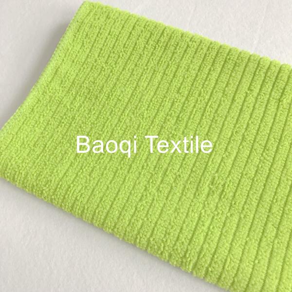 Green thick twist solid dish rags，microfiber tea towels wipes,single side kitchen cleaning rags size 30*30cm